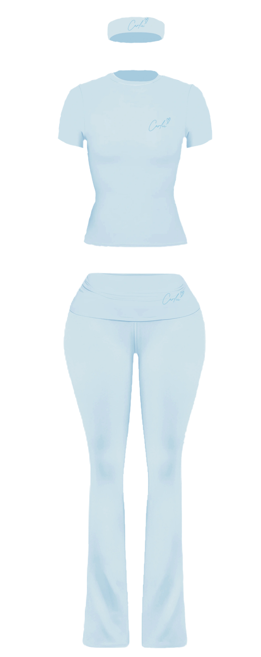 BLUE SOFT GIRL PANT SET