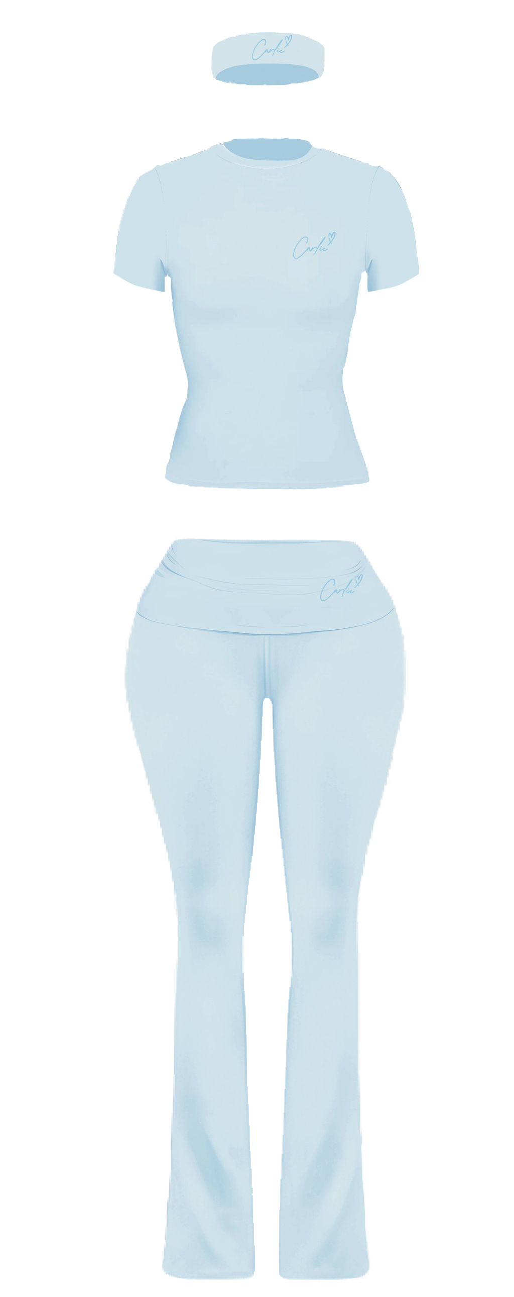 BLUE SOFT GIRL PANT SET